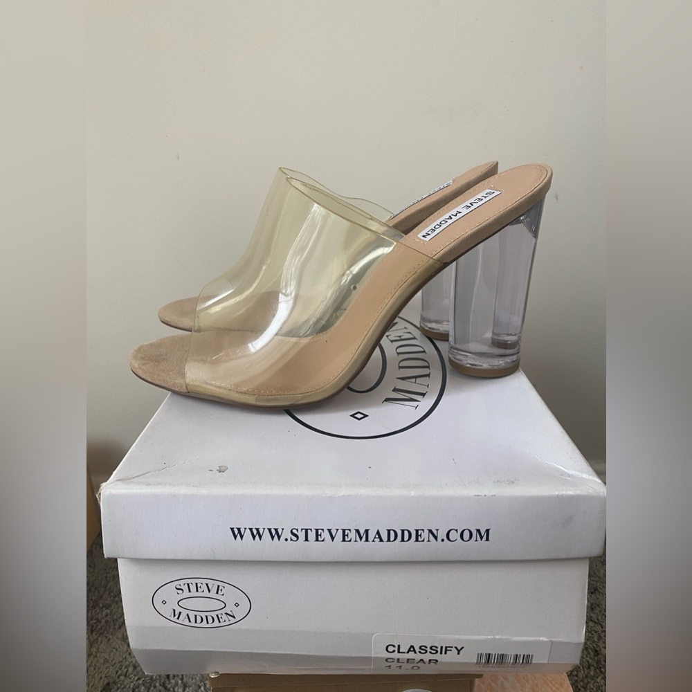 Steve Madden Classify Clear Heels